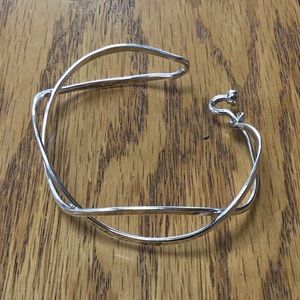 Sterling silver free form bracelet